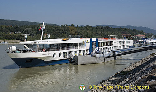 'MS Poetry' moored in Melk