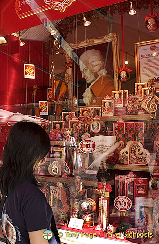 Mozart confectionary in Salzburg