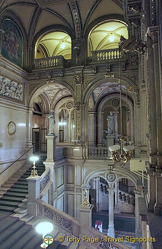 The central staircase of the Vienna Staatsoper