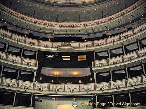 The balcony of the Staatsoper auditorium