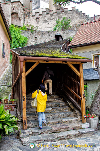 Making my way up the 76 steps to Weissenkirchen