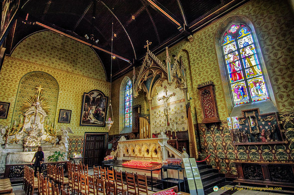 Side altar where the Holy Blood veneration takes place