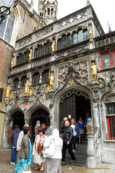 Some pilgrims at the Holy Blood Basilica