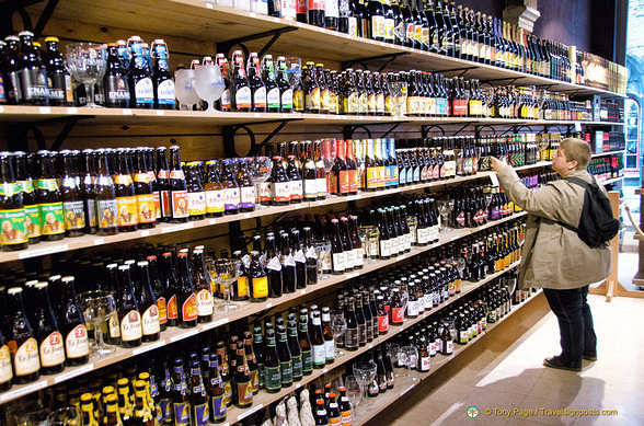 Shelves stacked with beers at The Bottle Shop