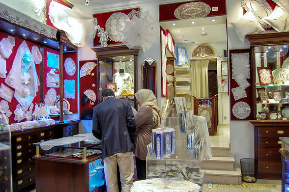 Lace shop in the Galeries Royale Saint-Hubert