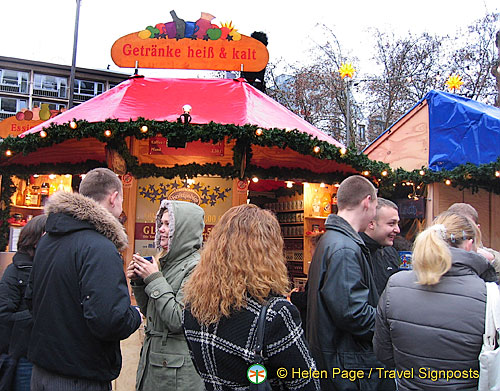 Meeting up with friends over a mug of gluhwein