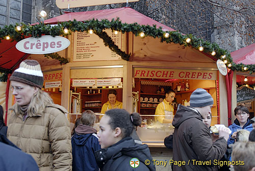 This frische crepes stall is popular with the teens