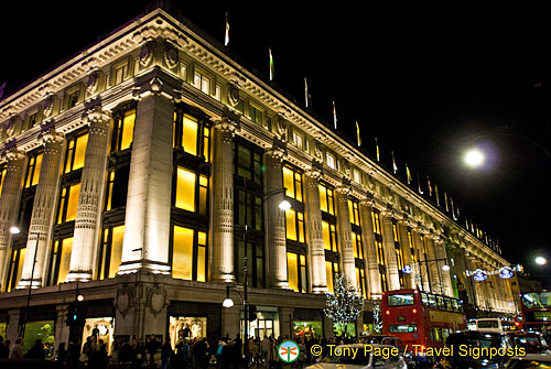 Christmas Lights at Selfridges in Oxford Street