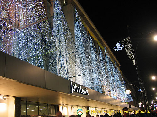 Christmas lights at John Lewis'