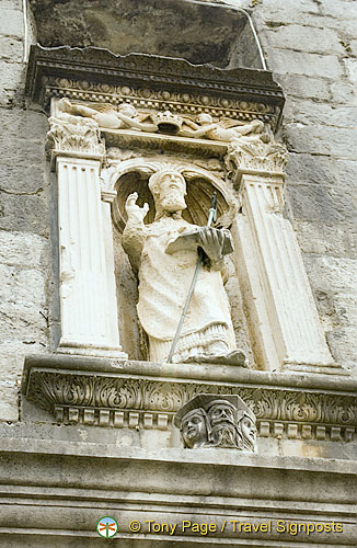 Statue of St. Blaise, patron saint of Dubrovnik