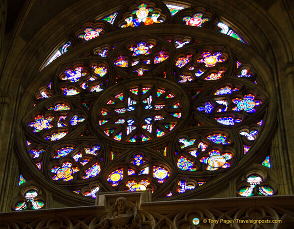 Rose window stained glass