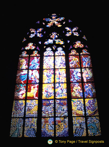 St Vitus Cathedral stained-glass window