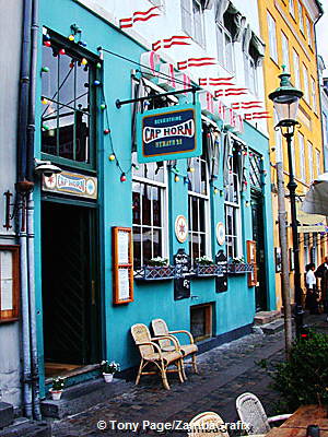 Cap Horn Restaurant, Nyhavn 21. We had a nice dinner at this canalside restaurant.