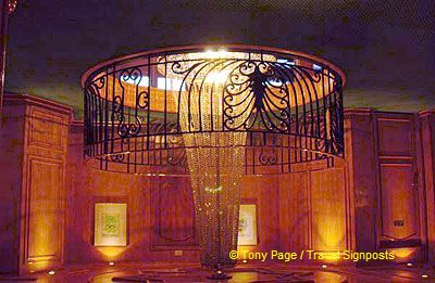 Grand chandelier in the lobby of our boat.

[Nile River Cruise - Egypt]