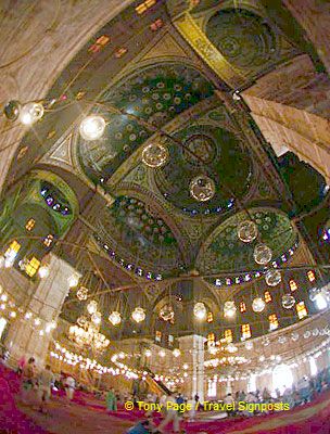 Ornate ceilings and lights of the Mosque.
[The Citadel and Mohammed Ali Mosque - Cairo]