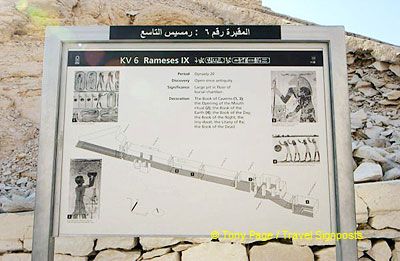 Site map of Tomb of Rameses IX
[Valley of the Kings - Egypt]
