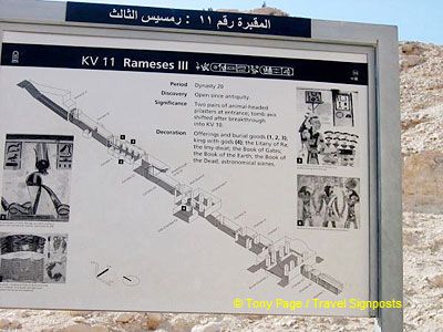 Site map of Tomb of Rameses III
[Valley of the Kings - Egypt]
