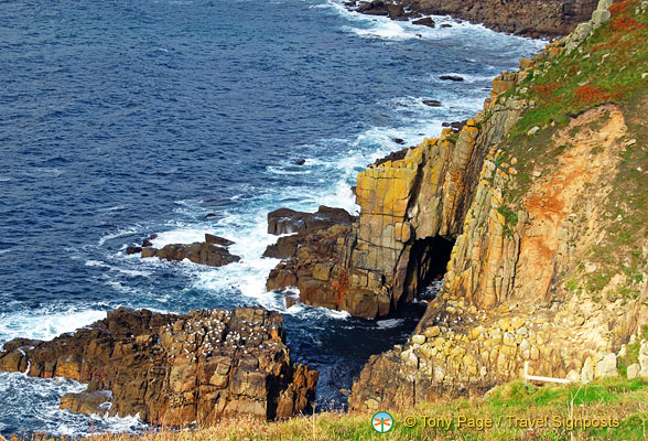 Plunging cliffs and crashing waves