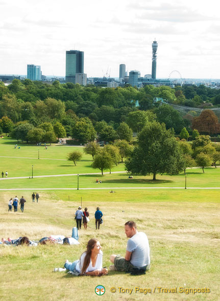 View of central London