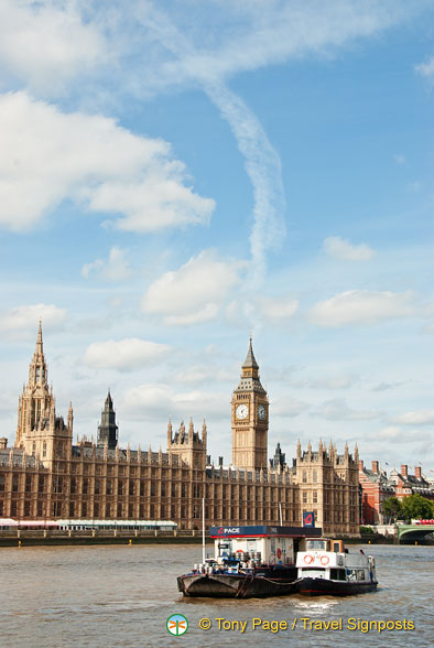 View of Houses of Parliament from South Bank