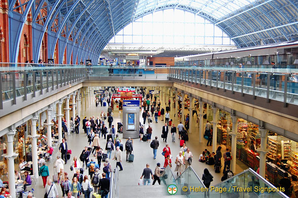 View of ground floor shops and cafes