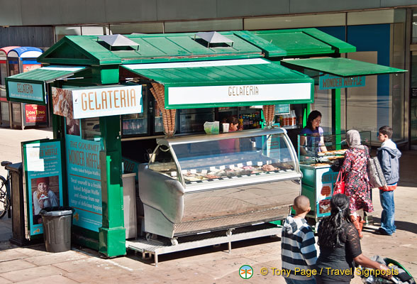 A gelateria stall