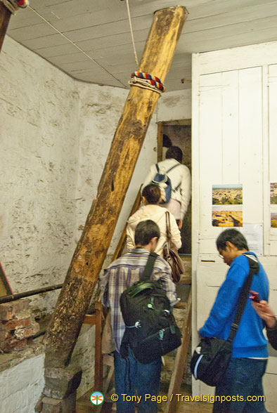 Visitors going up St Mary the Virgin spire