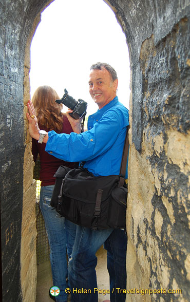 Tony reaching the top of St Mary Church tower