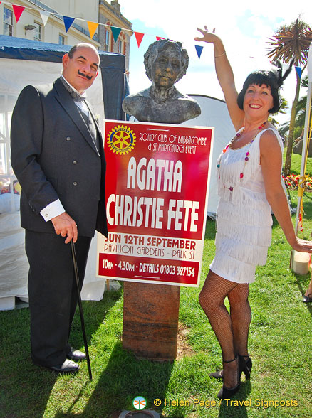 This girl in her Roaring 40s outfit was happy to oblige for a pose with Poirot