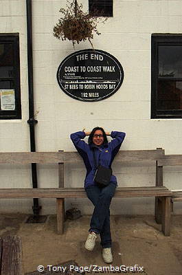 The 190 miles Coast to Coast walk ends here at Robin Hood's Bay