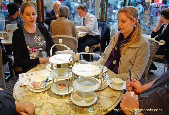 Afternoon tea must have been good.  These girls finished everything.