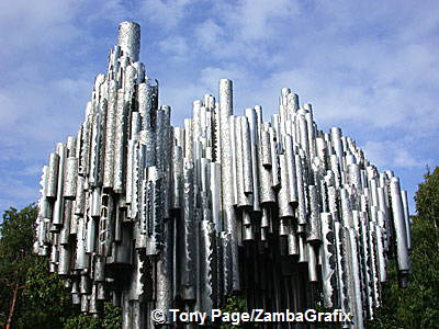 The Sibelius Monument's 600 acid-proof stainless steel tubes