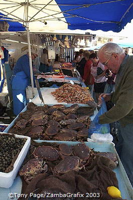 The village of Chateaubriant, and it's market day! 