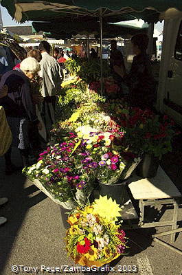 The village of Chateaubriant, and it's market day! 