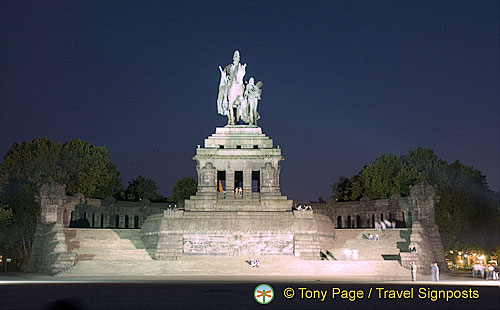 Imposing equestrian statue of Emperor Wilhelm I 