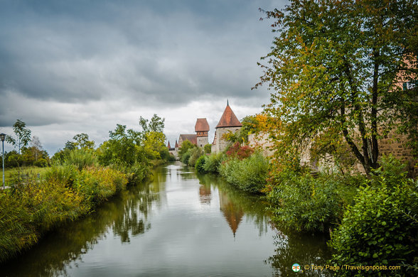 Dinkelsbühl lies on the River Wörnitz