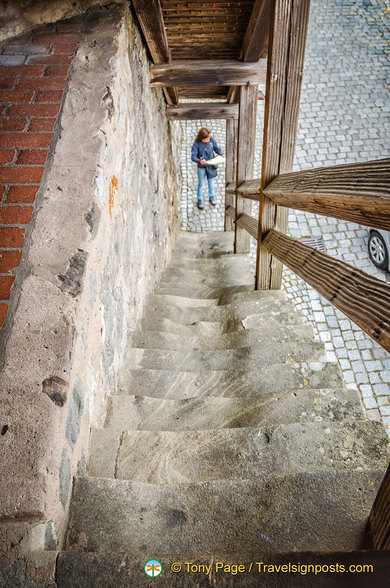 Well worn steps at Nördlingen Tor