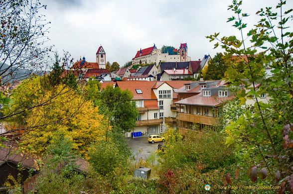 Füssen and its abbey and castle towers