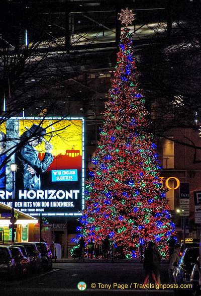 Giant Christmas tree at the Sony Center