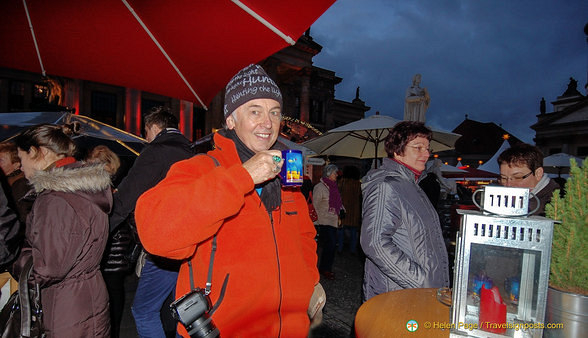 Tony looking happy with his glühwein 