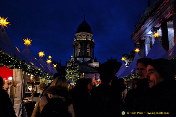 A busy Gendarmenmarkt Christmas market