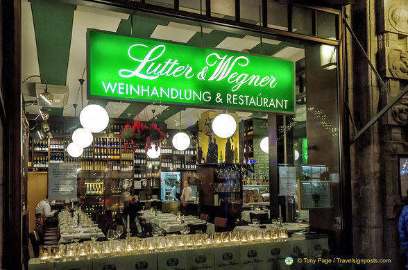 Lutter & Wegner Winebar and restaurant