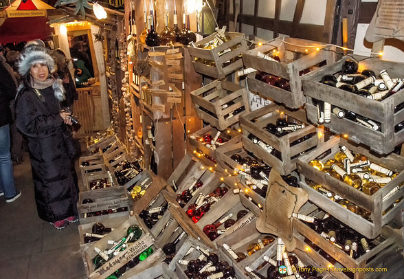 Crates of interesting wines