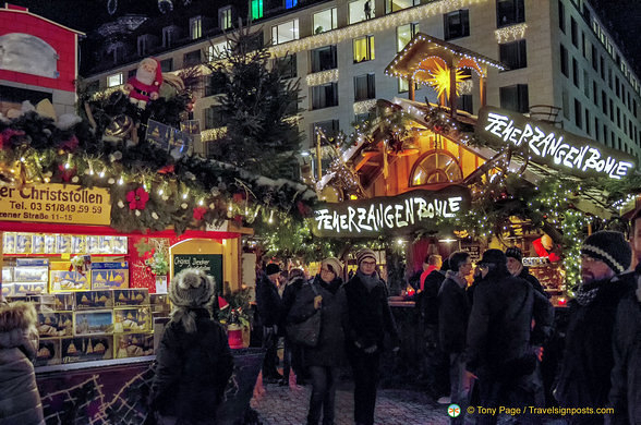 Stalls at the Dresden Striezelmarkt