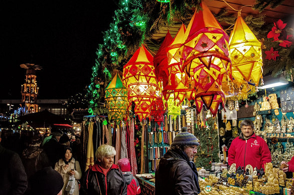 Colourful cloth hanging lights