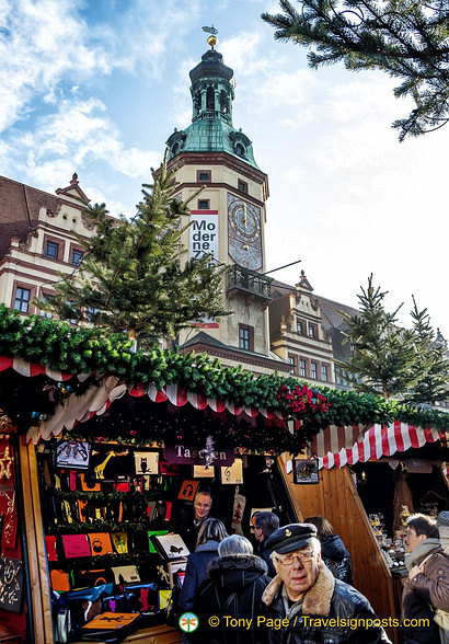 Christmas market stalls