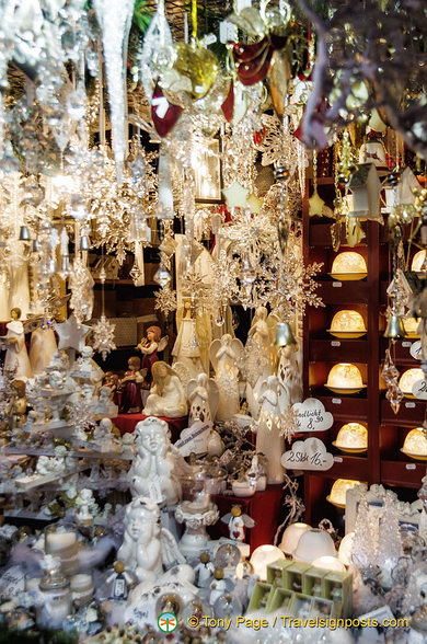 Glass and porcelain Christmas decorations