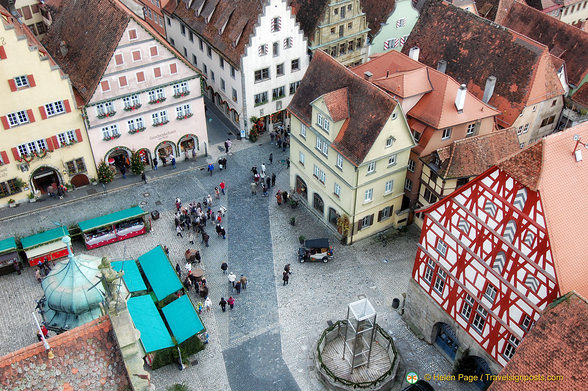 Aerial view of Rothenburg Marktplatz 