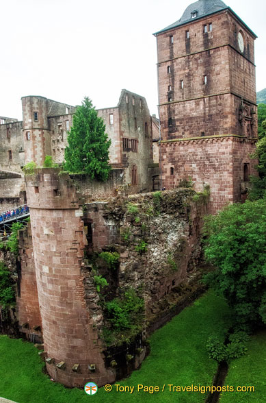 Heidelberg Castle Powder Tower - split by an explosion by Louis XIV's troops