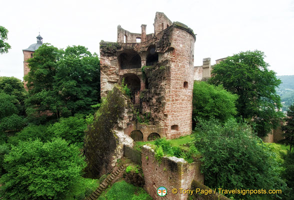 Exposed half of Powder Tower